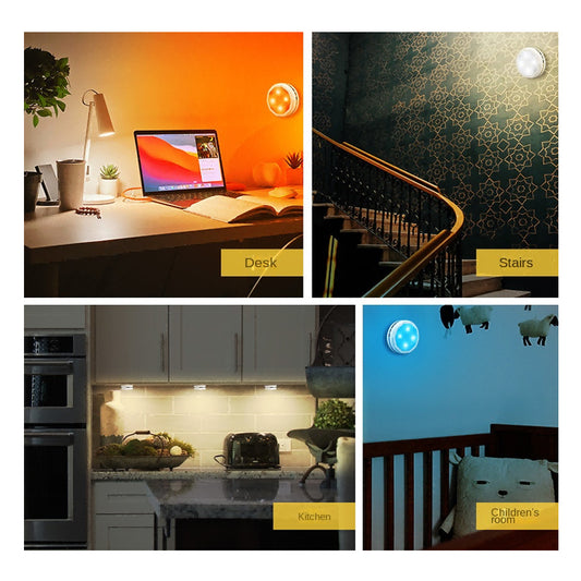 Smart Motion Sensor LED Lights ( 3 Pack ) - Wireless Rechargeable Night Lights.