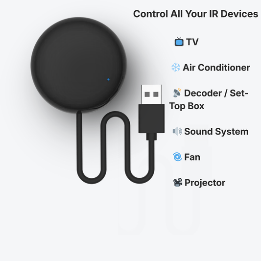 Smart Wi-Fi IR Universal Remote Controller - Control TV, AC & Home Devices With Alexa & Google Home